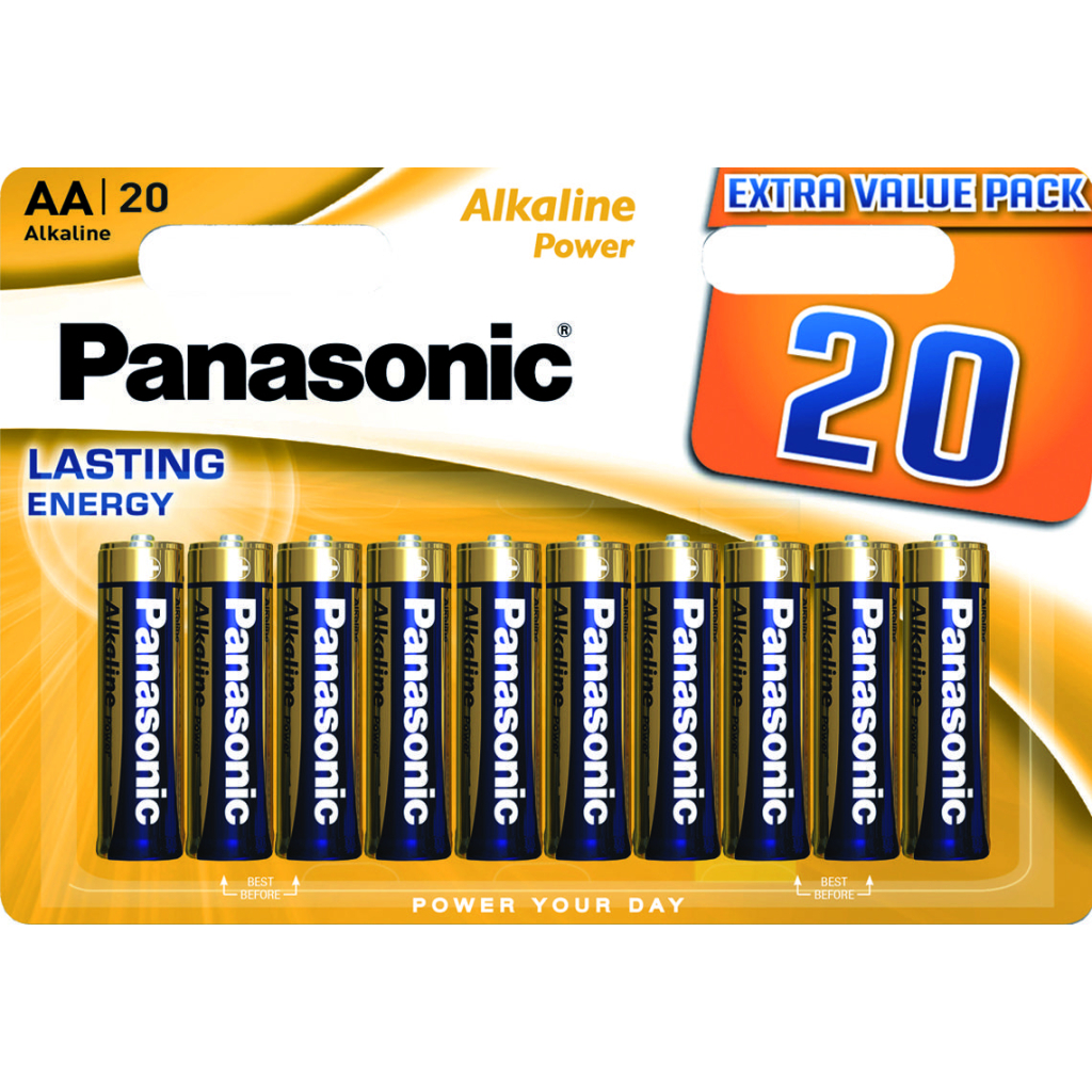 Батарейка Panasonic LR06 Alkaline Power * 20 (LR6REB/20BW) - зображення 1