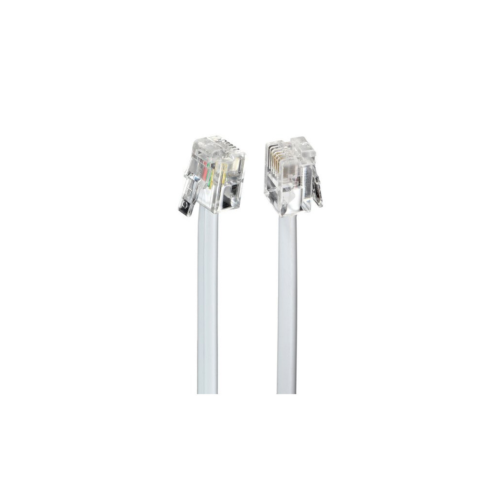 Патч-корд телефонний 10м RJ11 (6P4C) Cablexpert (TC6P4C-10M) - зображення 1