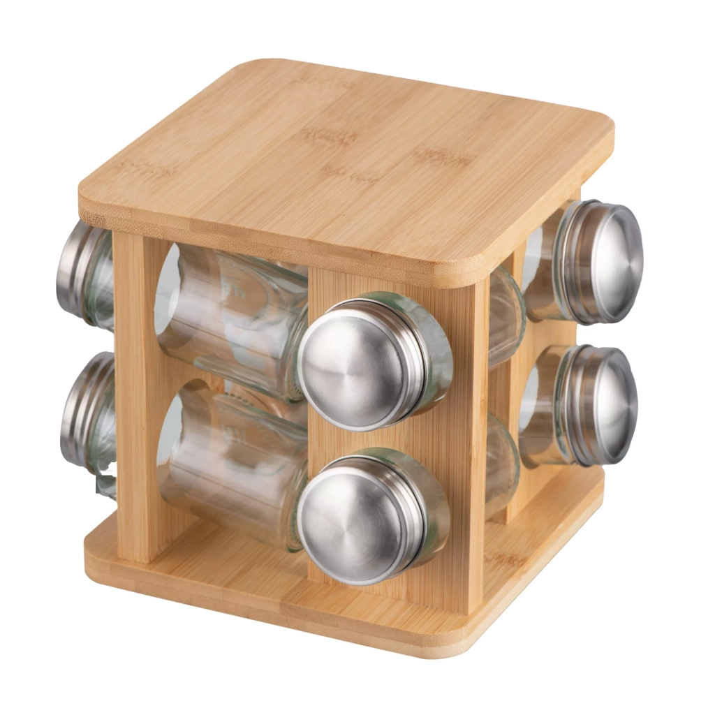 Набір для спецій Ardesto Midori, 9 предметів, 80мл бамбук, нержавіюча сталь (AR1408B) - зображення 3