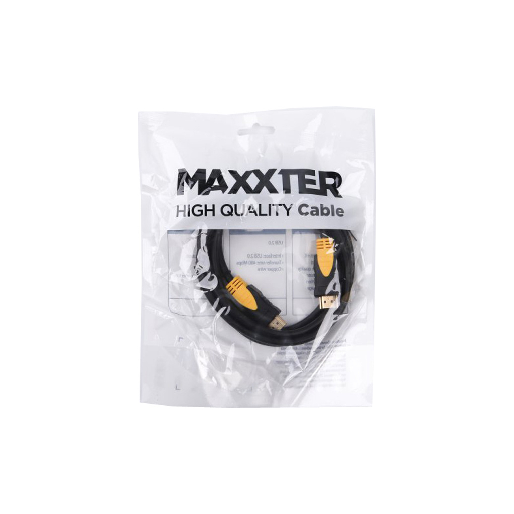 Кабель мультимедійний HDMI to HDMI 1.0m V2.0 Maxxter (VP-HDMI-1M) - зображення 2