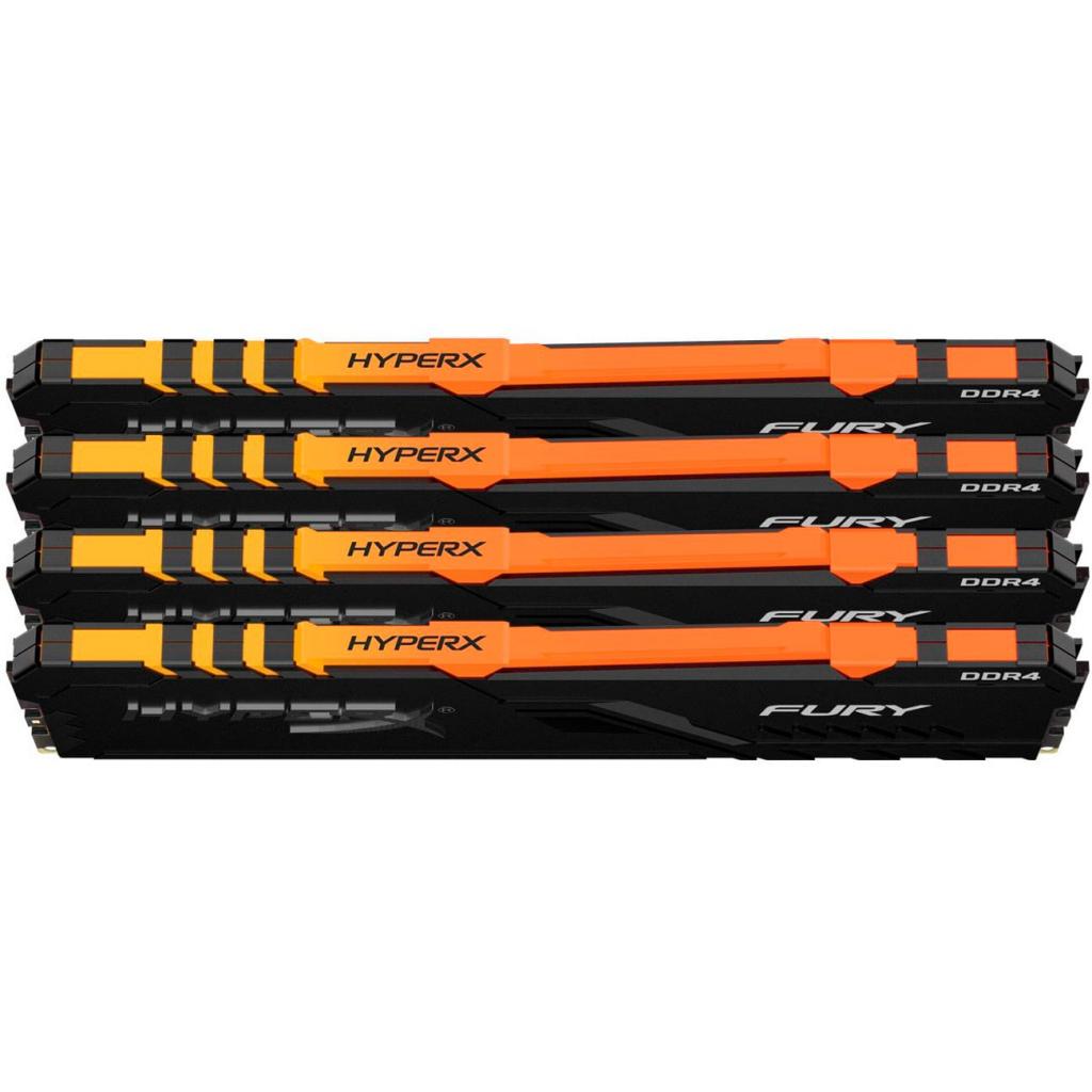 Модуль пам'яті для комп'ютера DDR4 64GB (4x16GB) 3600 MHz HyperX Fury Black Kingston Fury (ex.HyperX) (HX436C18FB4AK4/64) - зображення 3