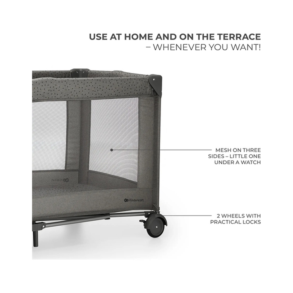 Дитячий манеж Kinderkraft Joy 2 Dark Grey (5902533925117) - изображение 4