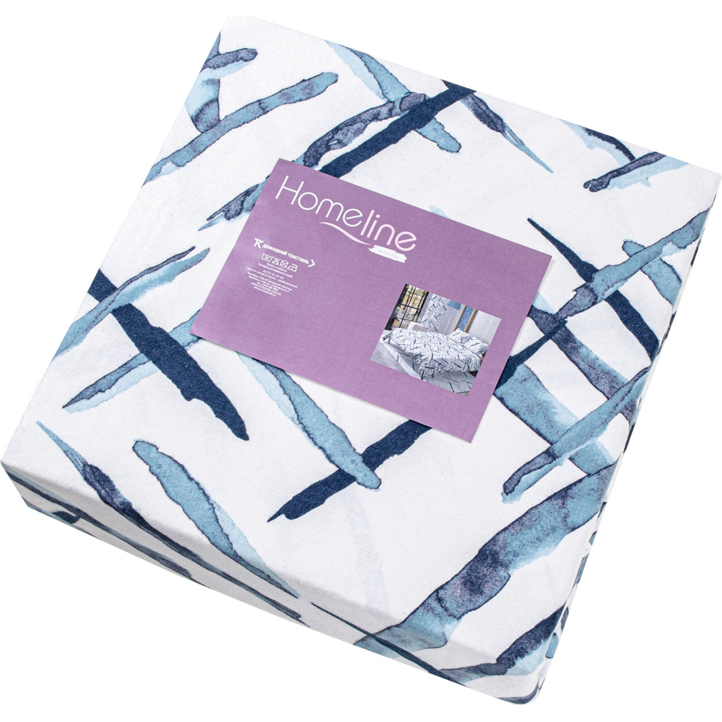 Постільна білизна Home Line Синьо-білий фланель євро (178686) - зображення 1