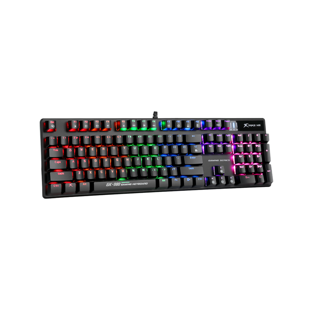 Клавіатура Xtrike ME GK-980 6 colors-LED Mechanical Red Switch USB Black (GK-980) - зображення 3
