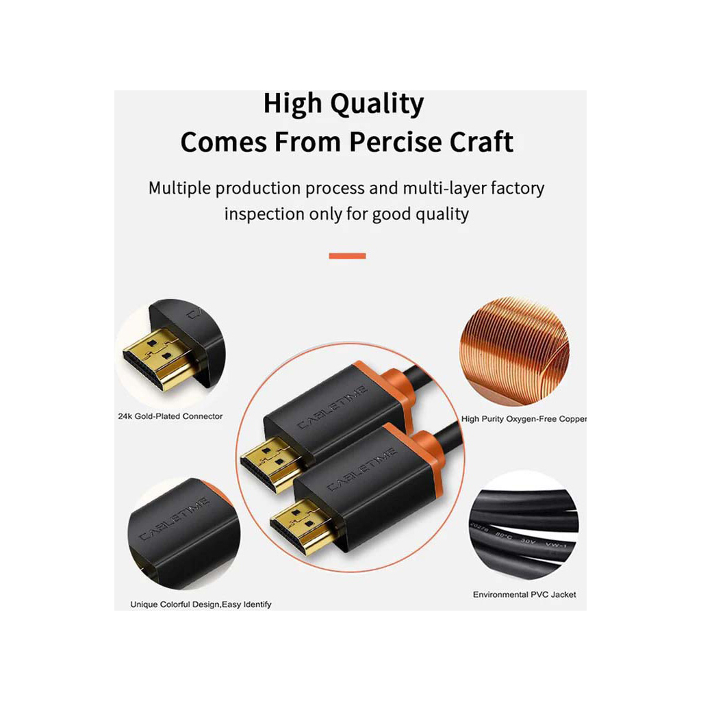 Кабель мультимедійний HDMI M to HDMI M 5.0m V2.0 4K60Hz Cabletime (CA915309) - зображення 3