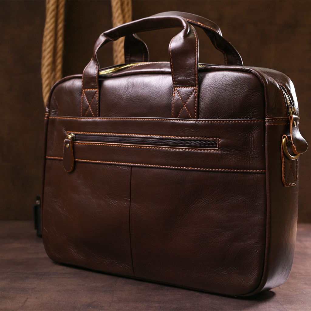 Сумка Vintage Шкіряна для ноутбука Коричнева (20681) - зображення 10