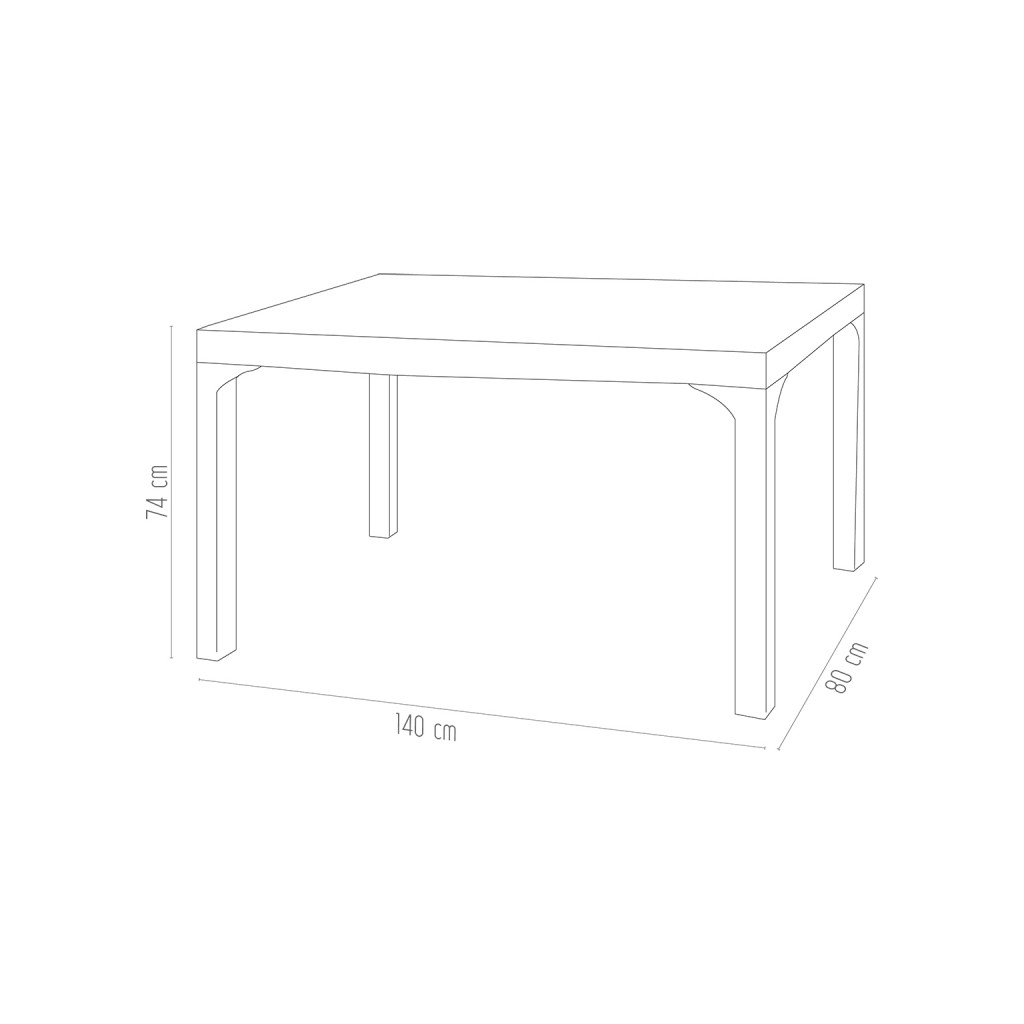 Стіл садовий Irak Plastik під ротанг 80х140 см білий (4775) - зображення 2