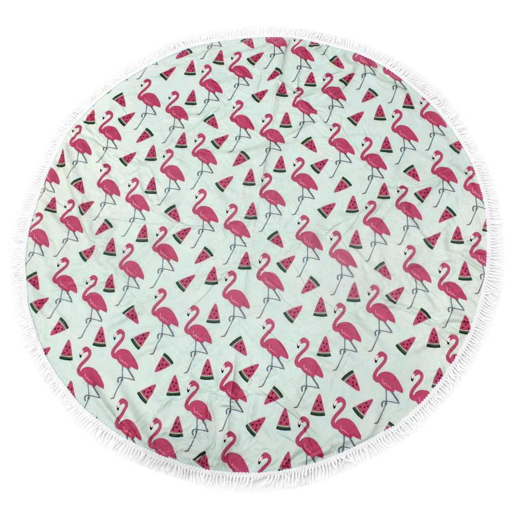 Рушник MirSon пляжний №5077 Summer Time Menthol Flamigo 150x150 см (2200003947854) - зображення 1