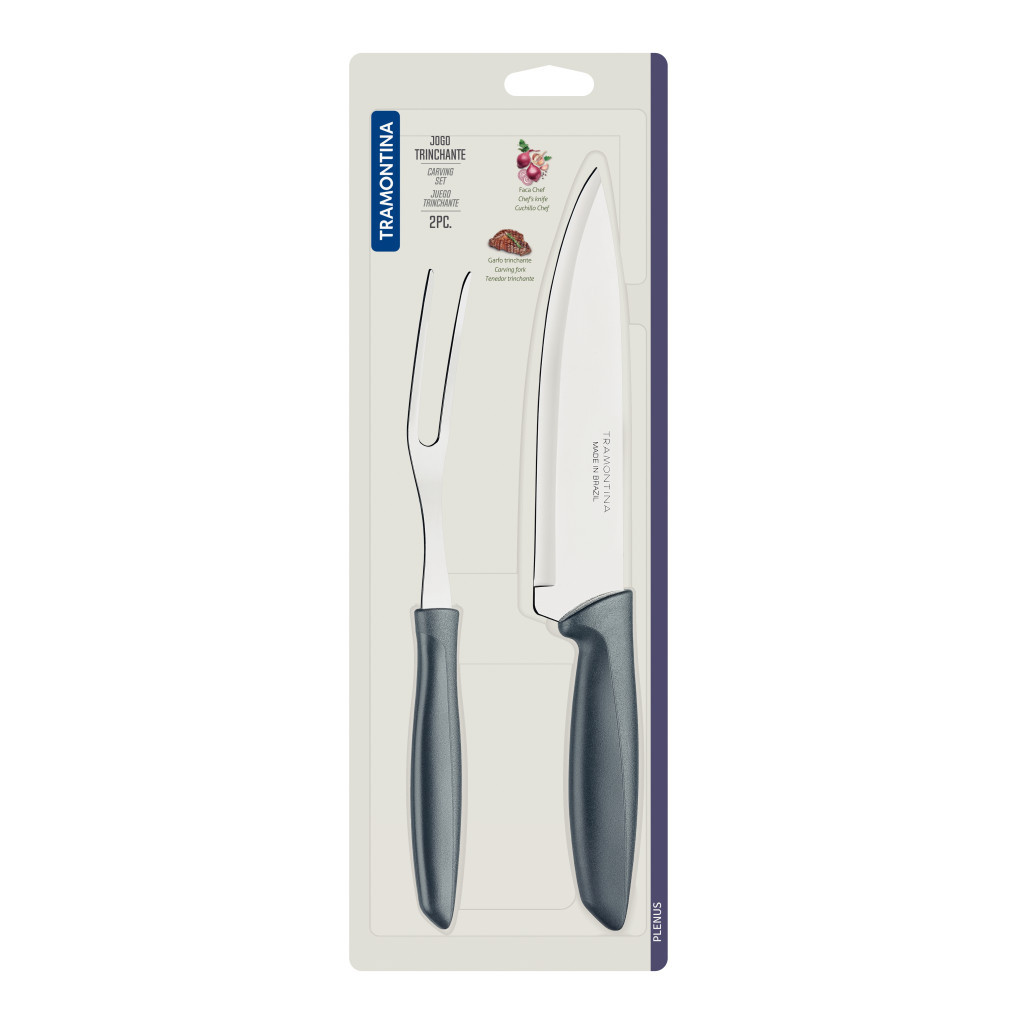 Набір ножів Tramontina Plenus Grey 2 предмети (23498/610) - зображення 2