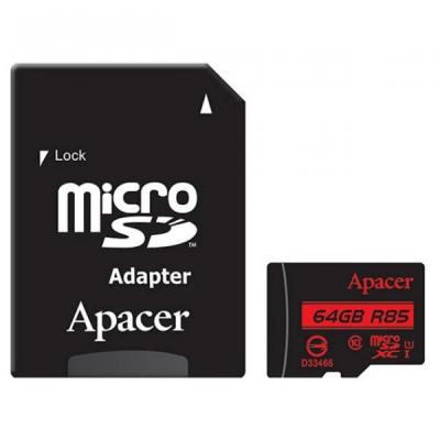 Карта пам'яті Apacer 64GB microSDXC class 10 UHS-I U1 (AP64GMCSX10U5-R) - зображення 1
