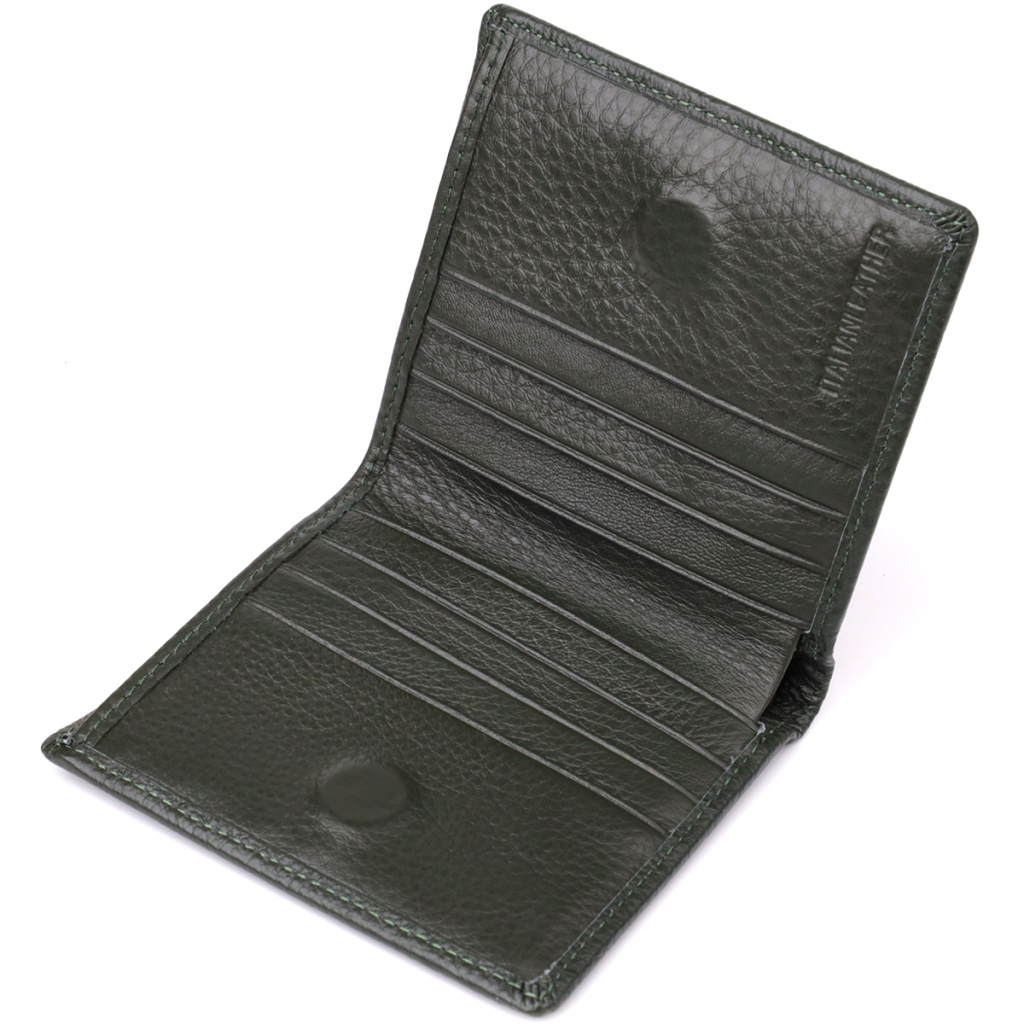 Гаманець ST Leather З натуральної шкіри Зелений (23093) - зображення 5