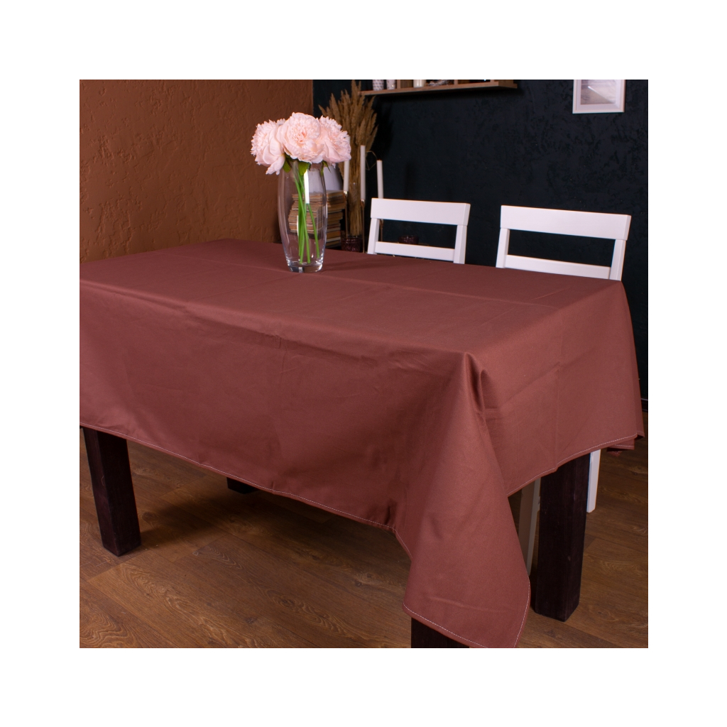 Скатертина MirSon Рогожа №205 Chocolate 100x130 см (2200006723219) - зображення 1