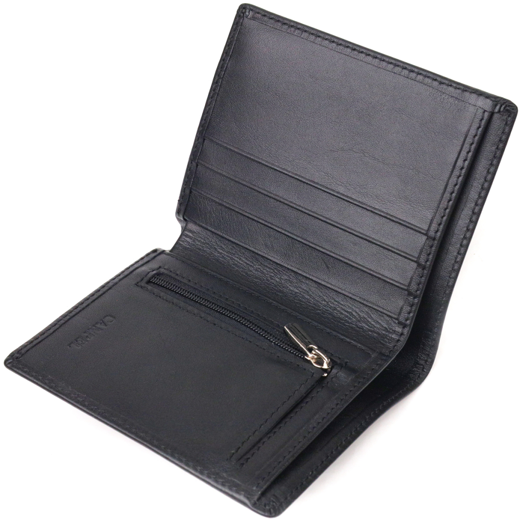 Гаманець Canpellini З натуральної шкіри Чорне (21500) - зображення 5