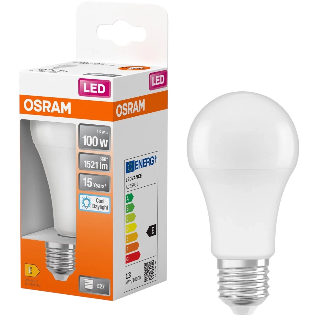 Лампочка Osram CL A100 13W/865 230V FR E27 (4058075304277) - зображення 3