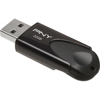 USB флеш накопичувач PNY flash 32GB Attache4 Black USB 2.0 (FD32GATT4-EF) - зображення 3
