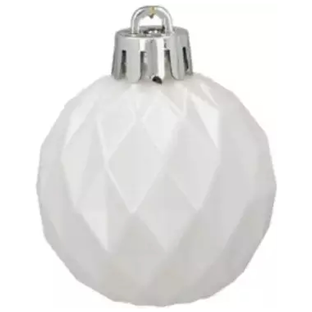 Ялинкова іграшка Chomik пластикові кульки 16 шт, 4 см, рожеві і біли (5900779877351_1) - зображення 4