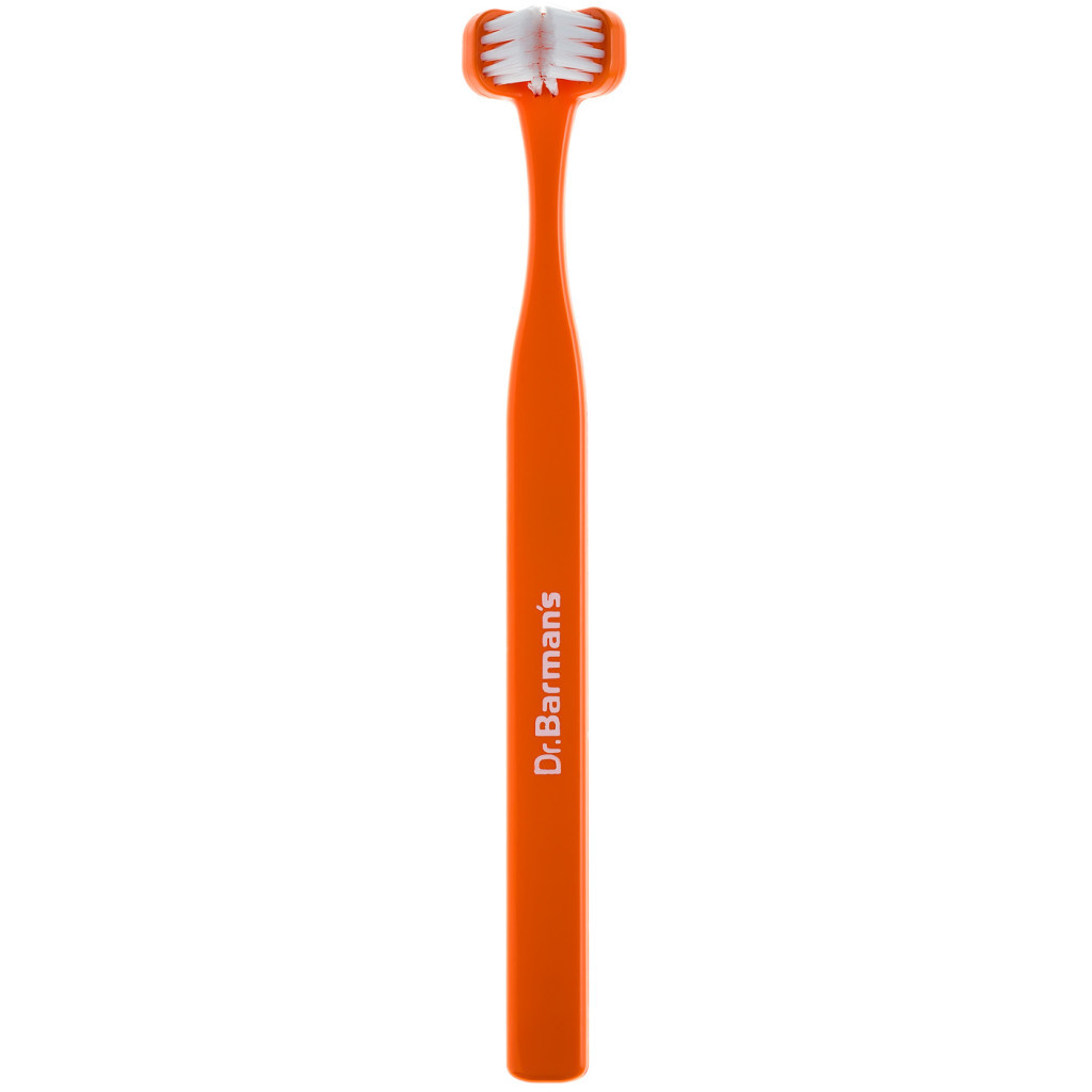 Зубна щітка Dr. Barman's Superbrush Compact Тристороння М'яка Помаранчева (7032572876328-orange) - зображення 1