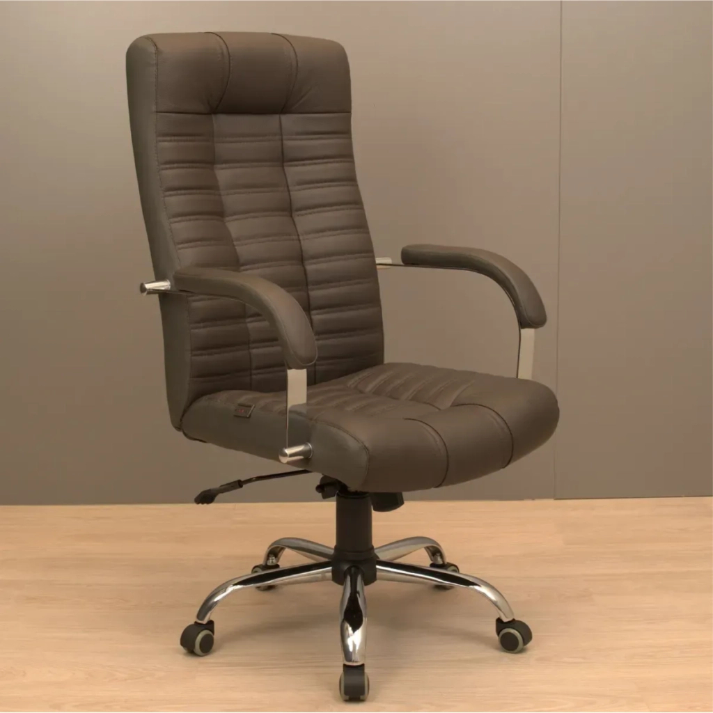 Офісне крісло Richman Атлант Хром П1 M-2 (Anyfix) Шкіра Люкс комбо Каштан (R00000049265) - зображення 1