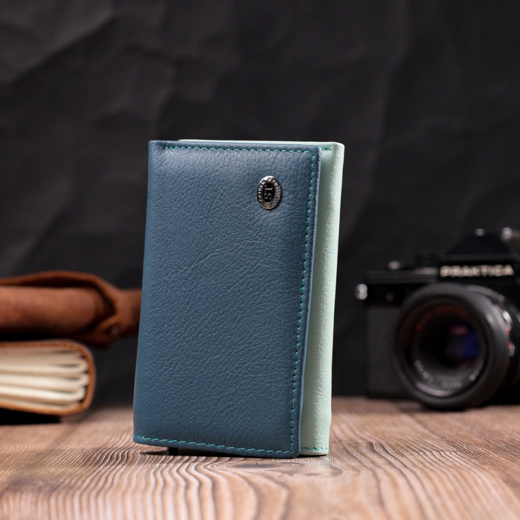 Гаманець ST Leather З натуральної шкіри Різнокольоровий (19459) - зображення 8