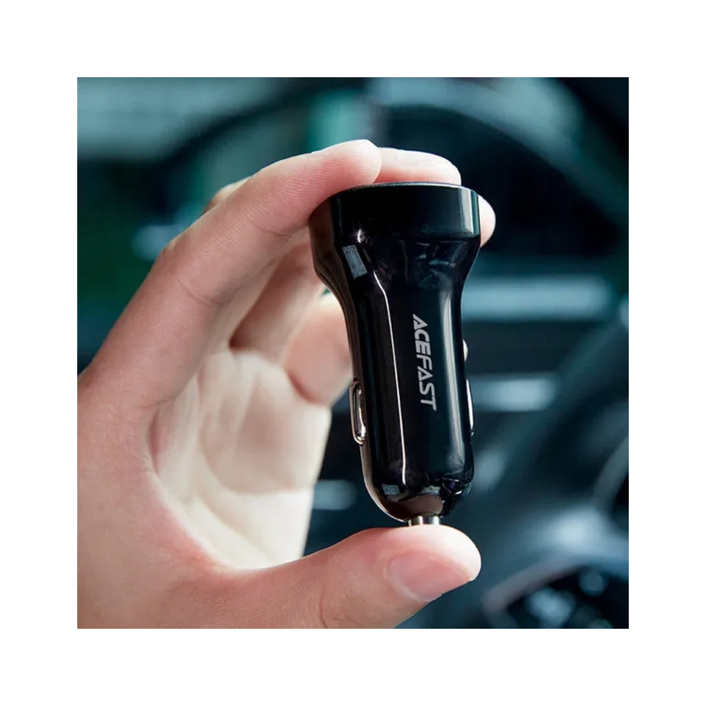 Зарядний пристрій Acefast 2xUSB 66W (USB-C + USB-A) B4 with digital display (6974316280392) - зображення 4