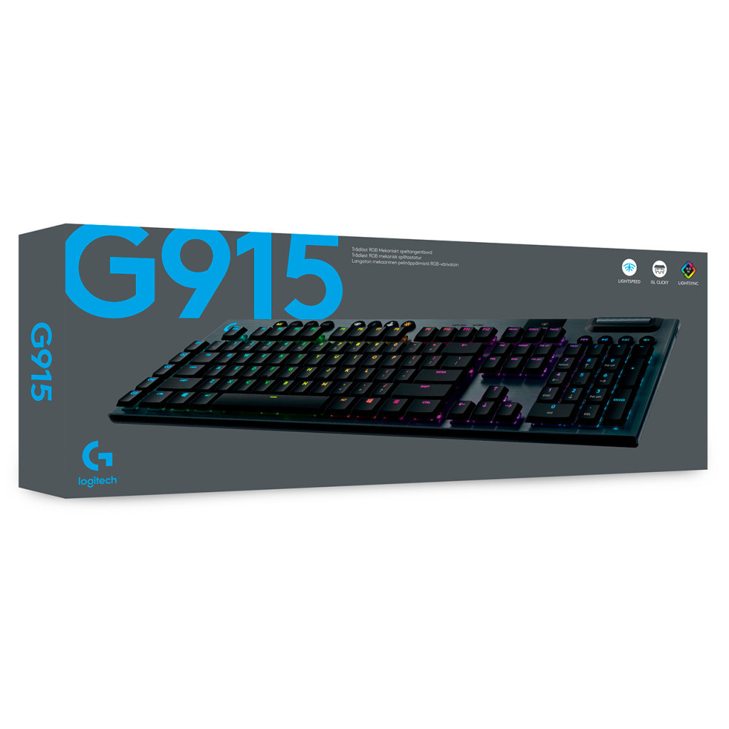 Клавіатура Logitech G915 Lightspeed RGB Wireless RGB GL Linear UA Black (920-008962) - зображення 6