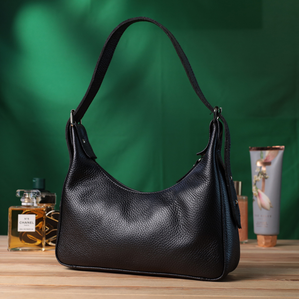 Сумка Shvigel З зернистої натуральної шкіри Чорна (22833) - зображення 9