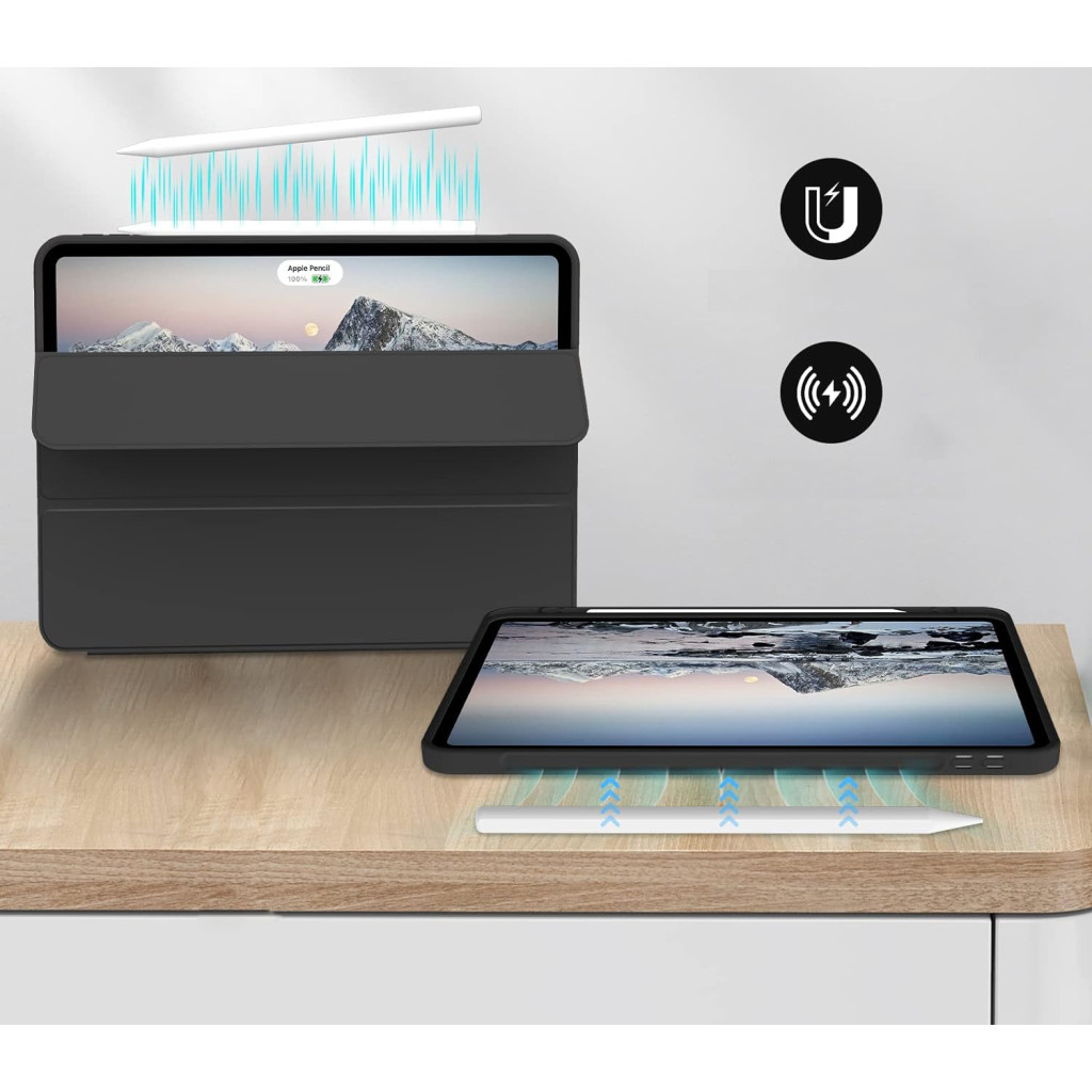 Чохол до планшета BeCover Tri Fold Hard TPU Apple iPad Pro 12.9 2020/2021/2022 Black (711115) - зображення 4