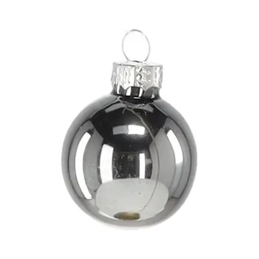 Ялинкова іграшка Chomik скляні кульки 11 шт, 3 см, колір мікс срібний, білий (5900779882195) - изображение 7