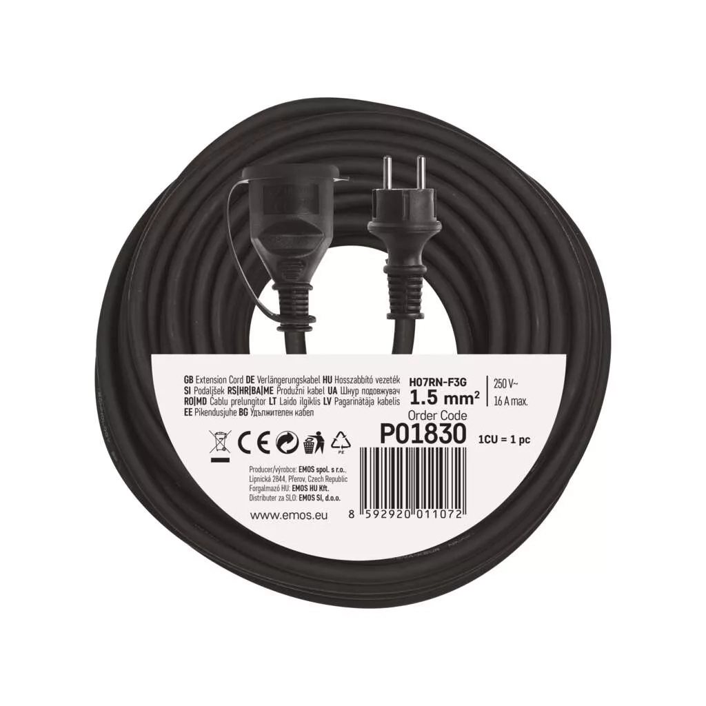 Мережевий подовжувач EMOS P01830 - зображення 4