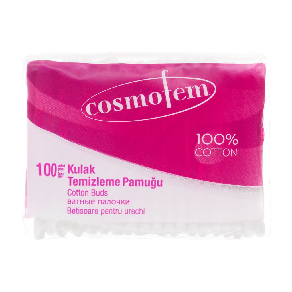Ватні палички Ipek Cosmofem Cotton Buds В пакеті 100 шт. (8691275900236) - изображение 1