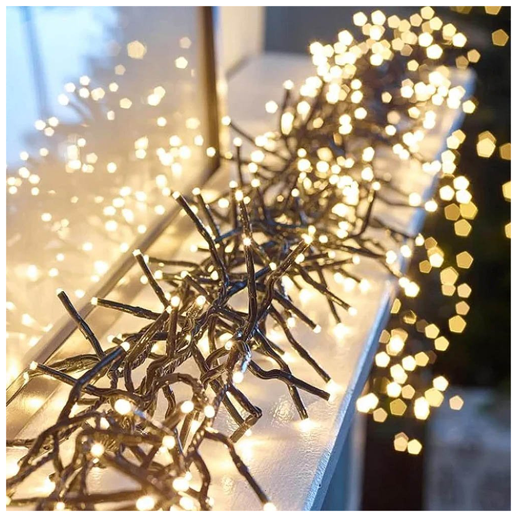 Гірлянда ColorWay Мішура LED 320 10 м 8 функцій теплий колір USB (CW-G-320L10U) - зображення 3