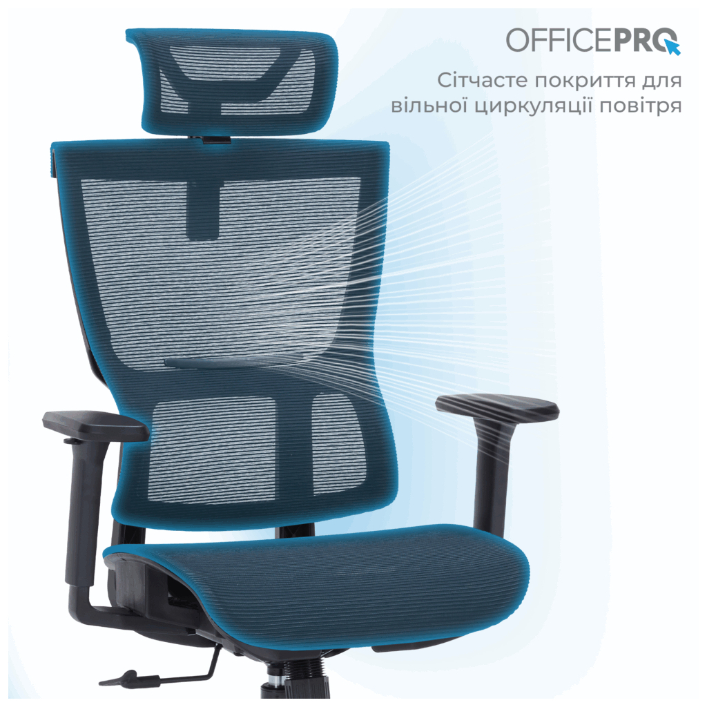 Офісне крісло OfficePro Elegant OC660-B-B-B (OC660-B-B-B) - зображення 3