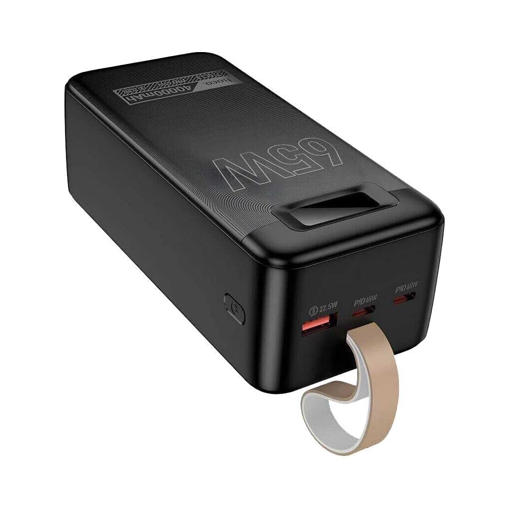 Батарея універсальна HOCO 40000mAh Aquila PD/3.0/65W QC/3.0 Black (DB82 / 714726) - зображення 4