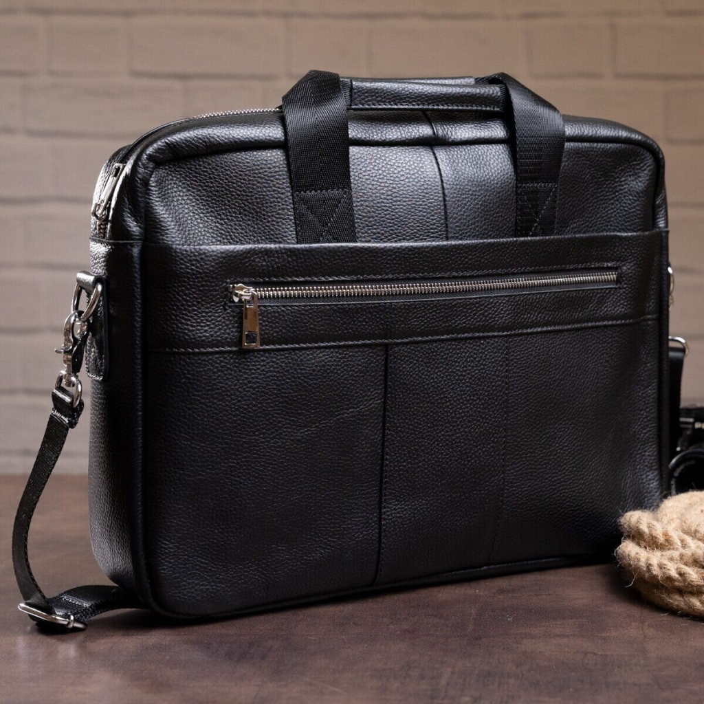 Сумка Vintage Шкіряна Чорна (14794) - зображення 6