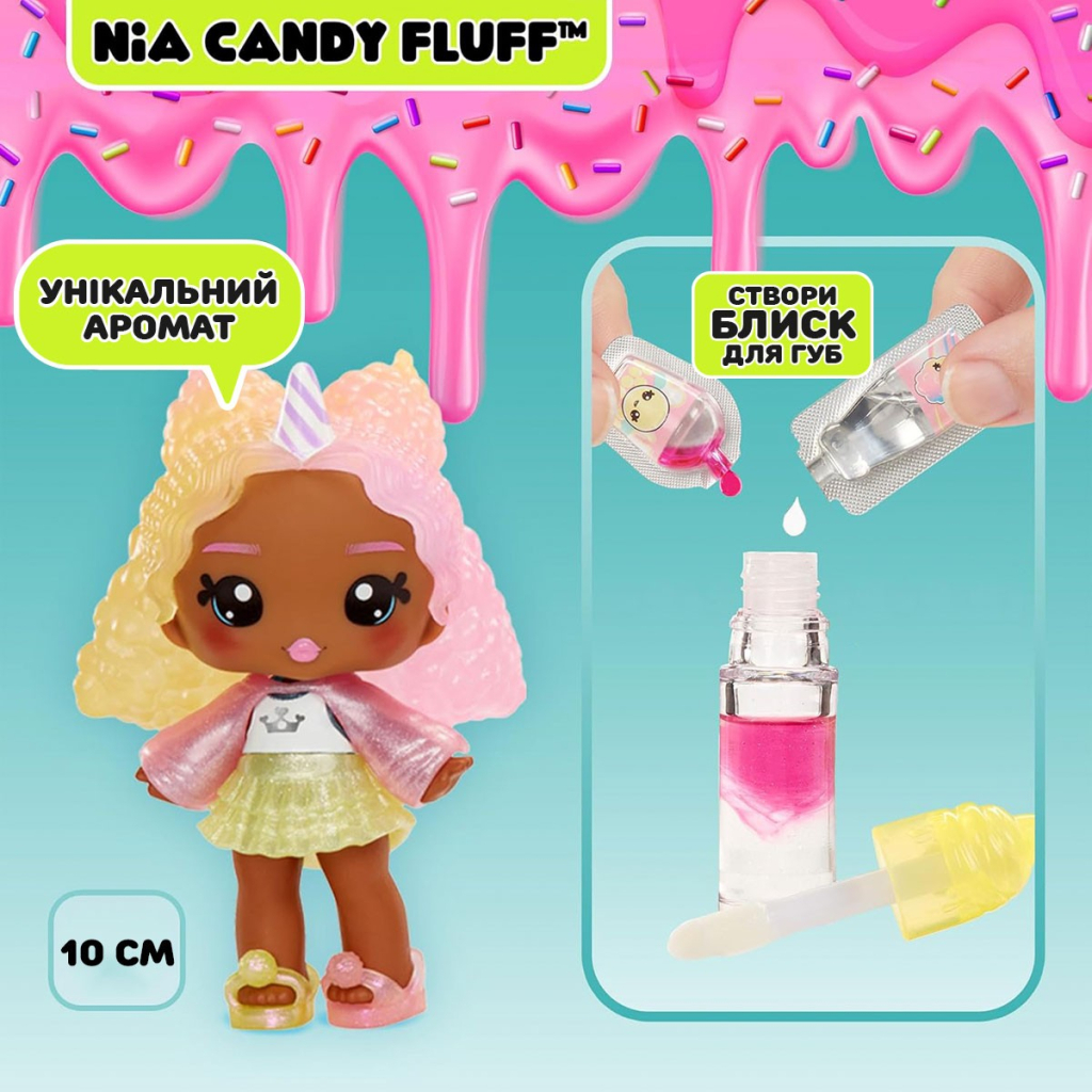 Лялька Yummiland набір з лялькою та блиском для губ S2 – Нія Кенді Флафф (525462) - изображение 6