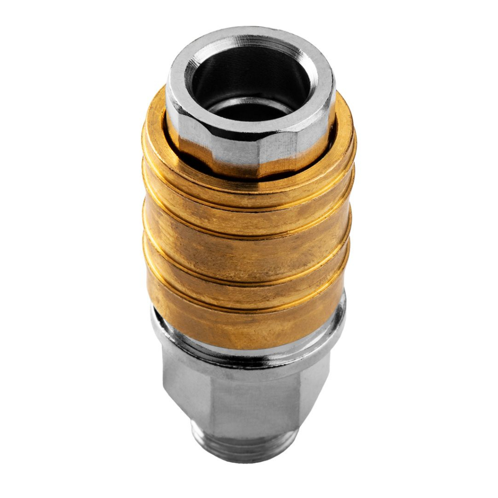 Конектор для шланга Neo Tools муфта швидкознімна пневматична, 1/4", 16бар, нержавіюча сталь, латунь (12-635) - зображення 6