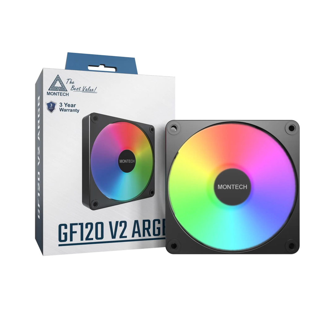 Кулер до корпусу MONTECH GF120 V2 ARGB PWM (B) - зображення 3