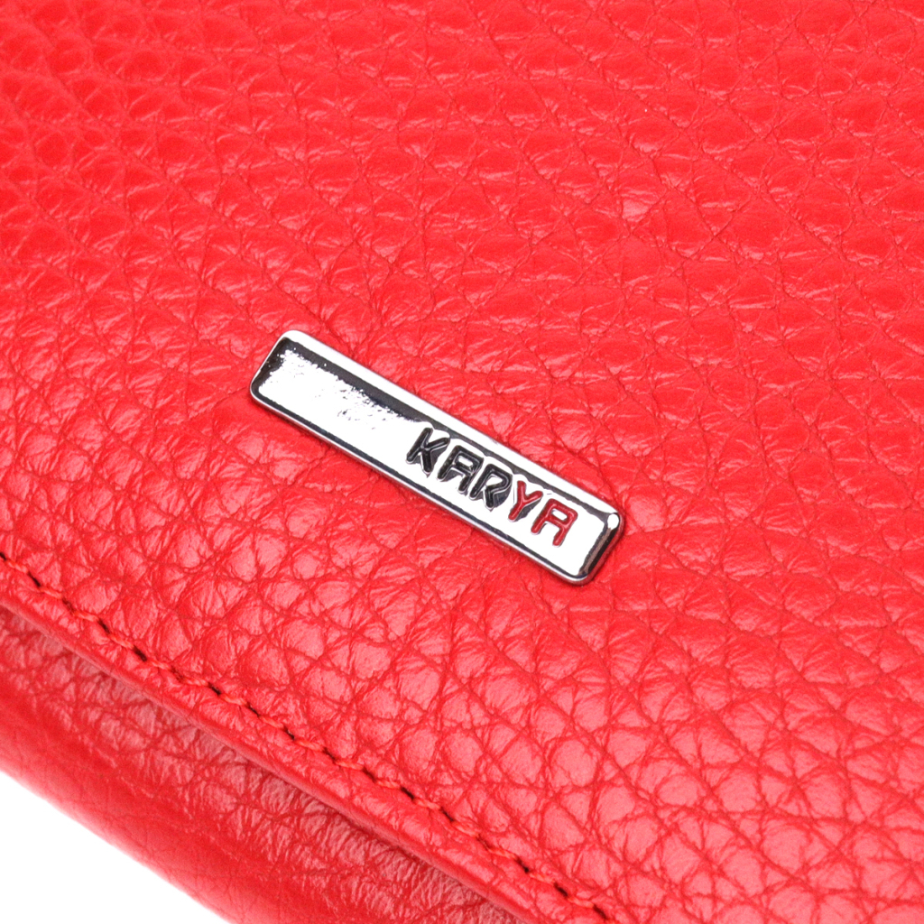 Гаманець Karya З натуральної шкіри Червоний (21380) - зображення 5