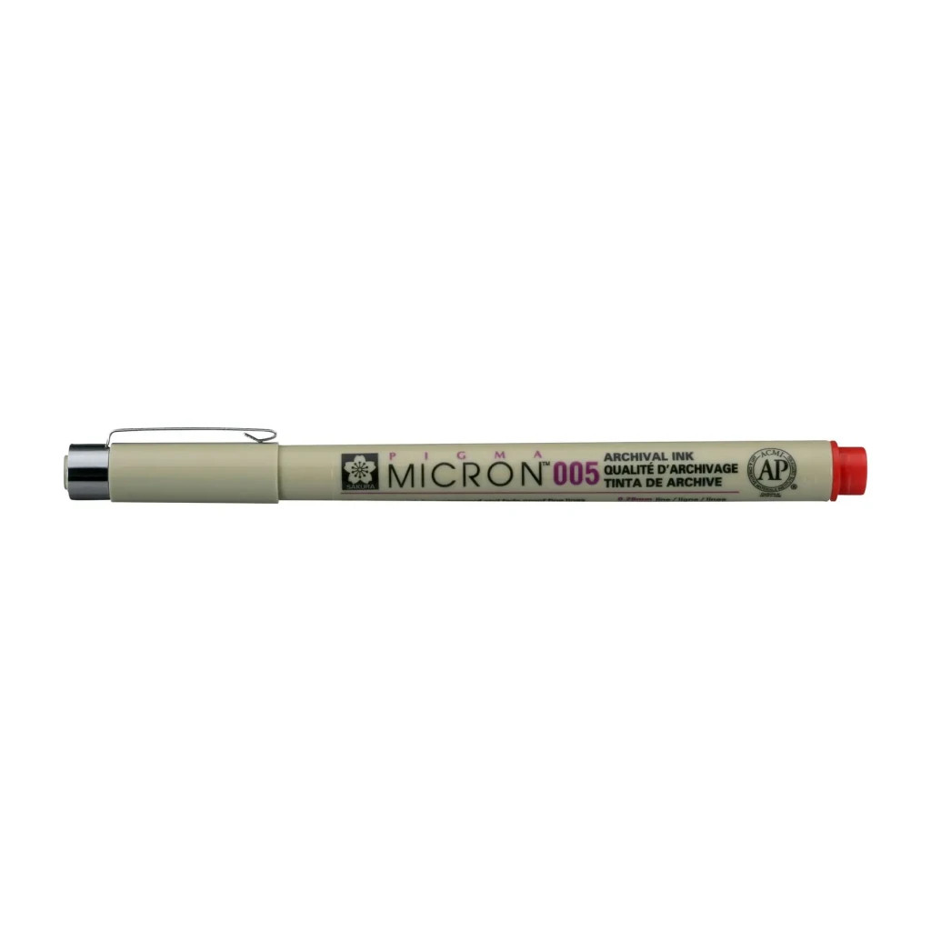 Лайнер Sakura Pigma Micron (0.05) 0,2мм Червоний (084511318441) - изображение 1