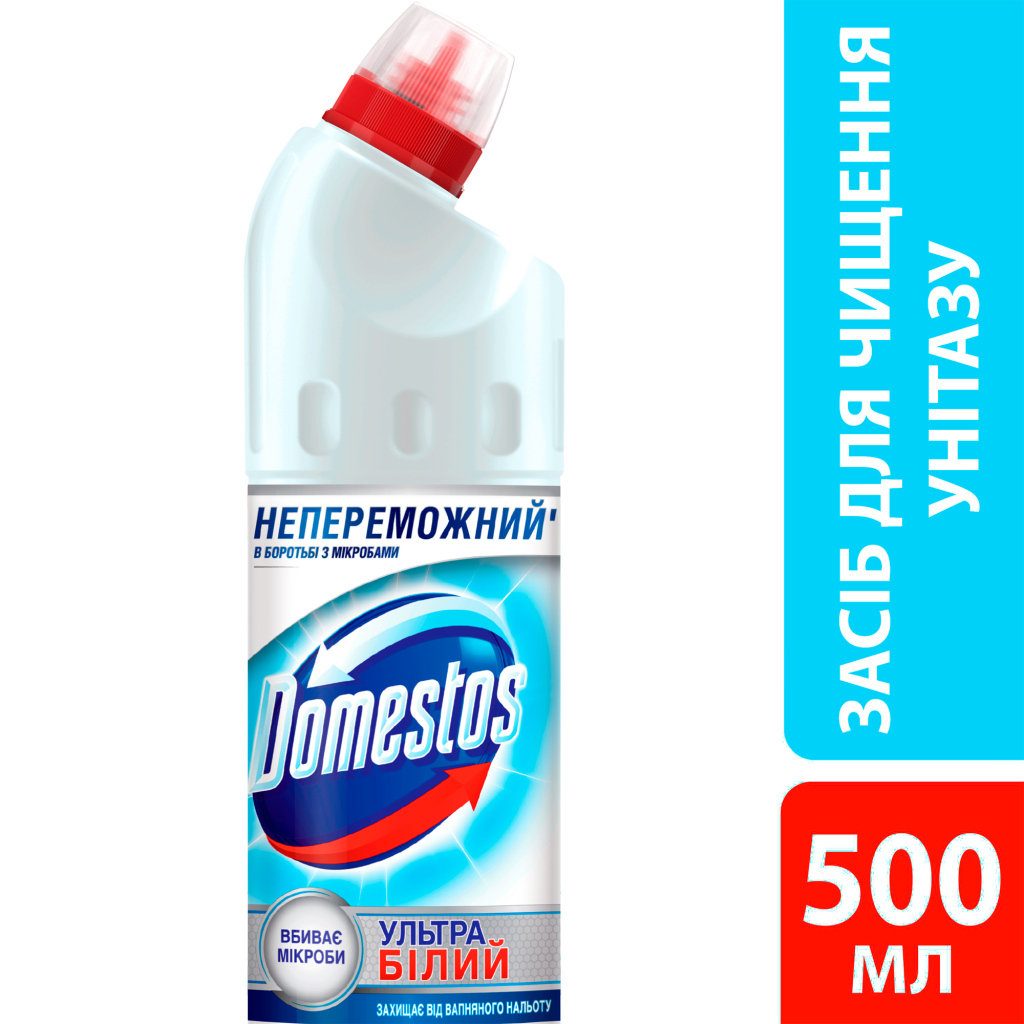 Засіб для чищення унітазу Domestos Ультра Білий 500 мл (8712561015882) - зображення 4