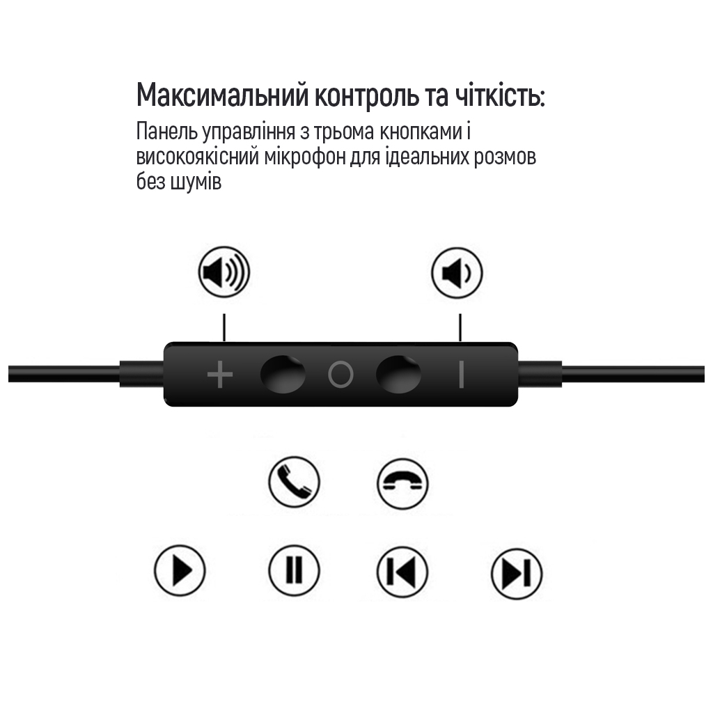 Навушники ColorWay 3.5 mm Wired Earphone Sound Wave Black (CW-WD04BK) - зображення 10