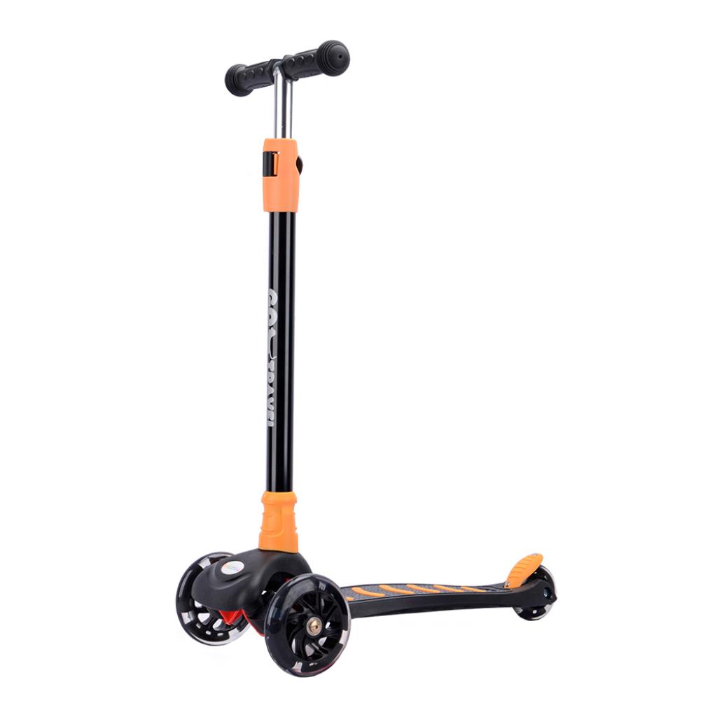 Самокат GO Travel Чорний з жовтогарячим (LS304B-BY) - зображення 1