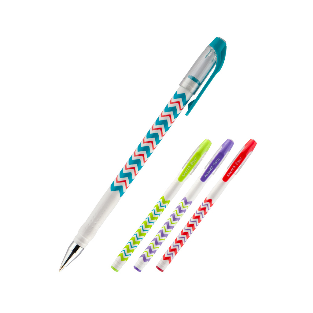 Ручка кулькова Axent Breeze синя 0.5 мм Корпус асорті (AB1049-07-A) - зображення 1