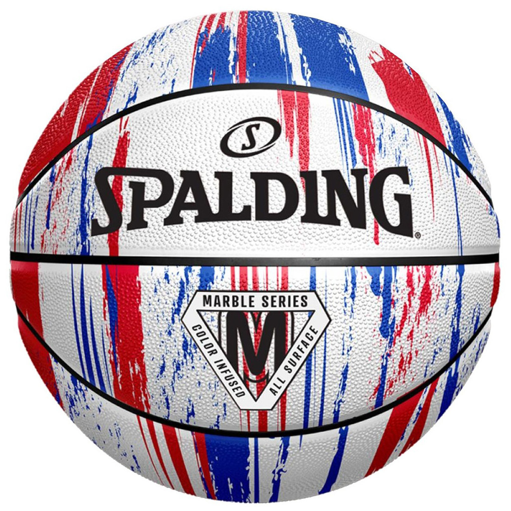 М'яч баскетбольний Spalding Marble Ball червоний, білий, синій Уні 7 84399Z (689344406497) - зображення 1