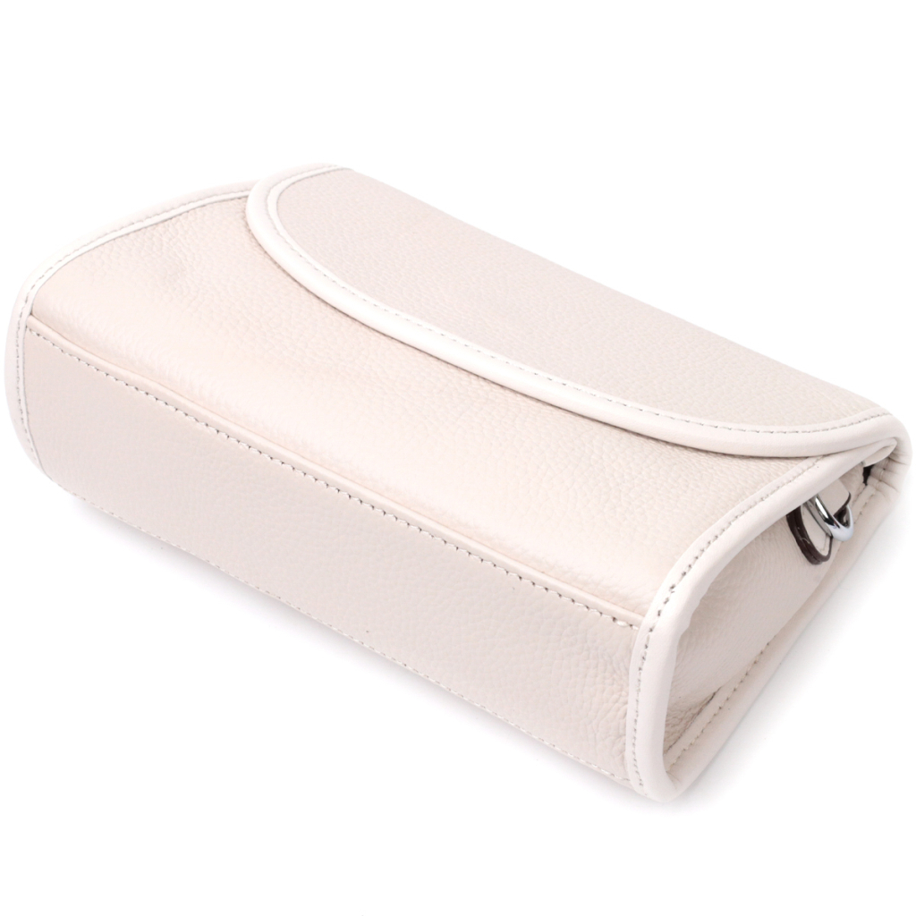 Сумка Vintage Жіноча шкіряна із напівкруглим клапаном Біла (22258) - зображення 5