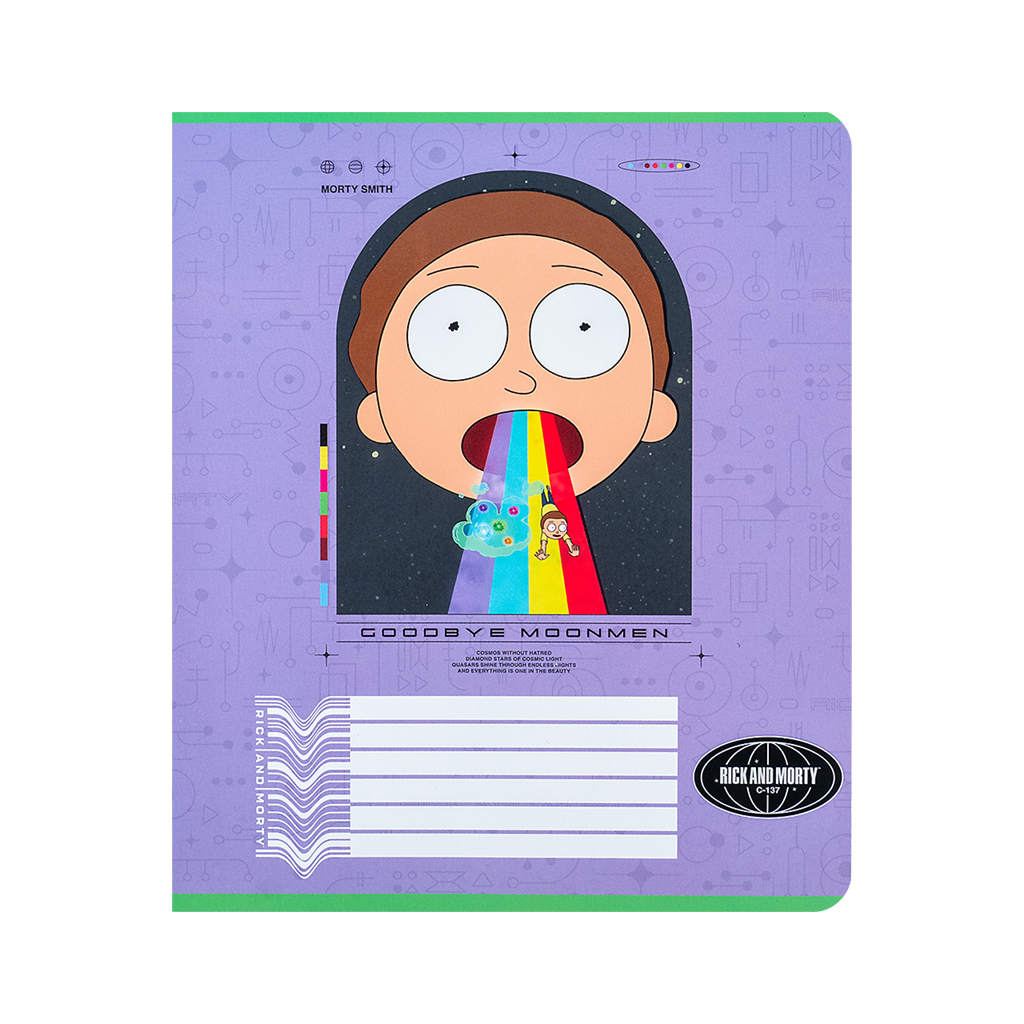 Зошит Kite Rick and Morty 18 аркушів, клітинка (RM24-236) - зображення 12