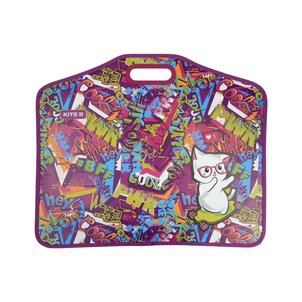 Папка - портфель Kite A3 на липучках Chilling Cat , 1 відділення (K22-208-01) - зображення 2