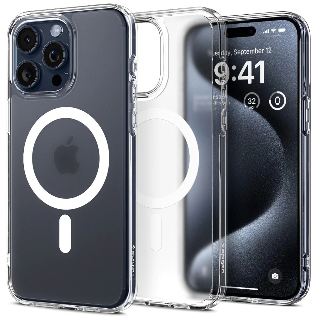 Чохол до мобільного телефона Spigen iPhone 15 Pro Max Ultra Hybrid MagFit Frost Clear (ACS06580) - зображення 8