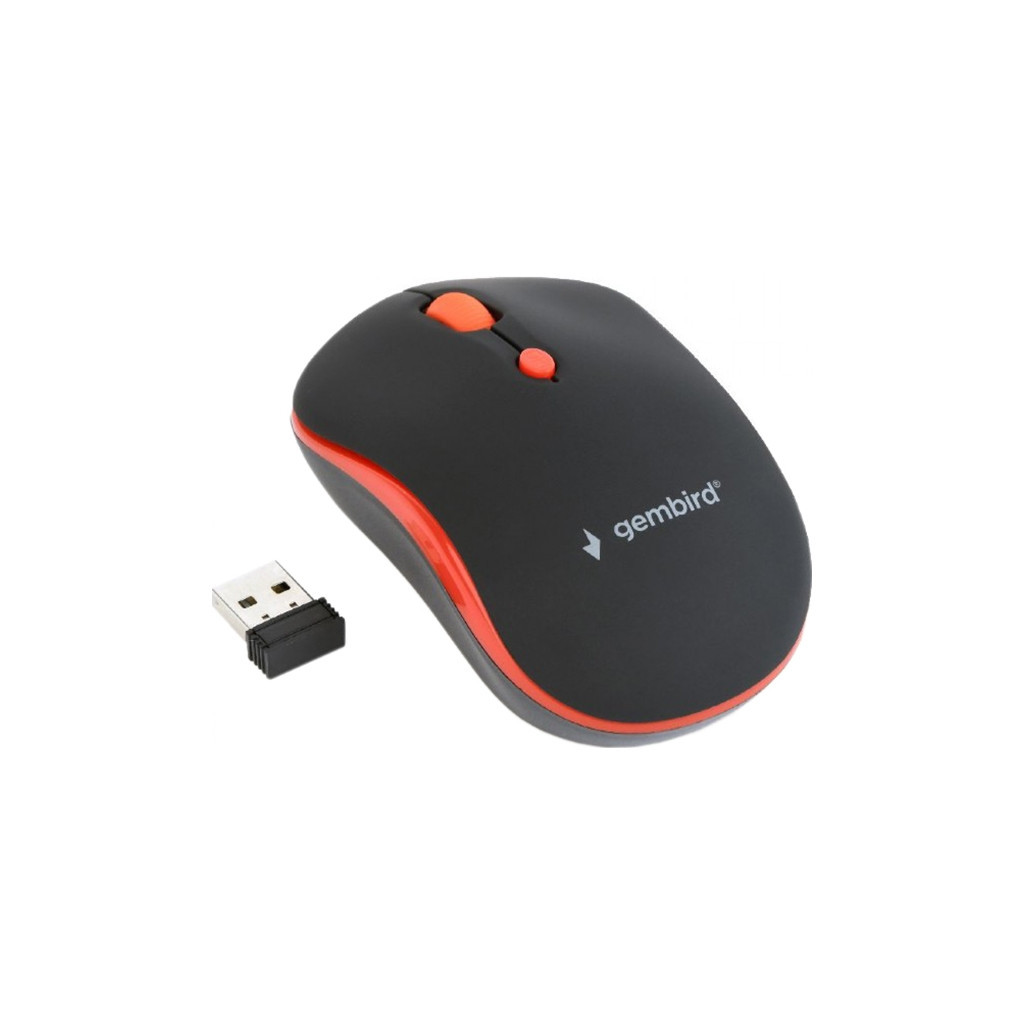 Мишка Gembird MUSW-4B-03-R Black+Red (MUSW-4B-03-R) - зображення 2
