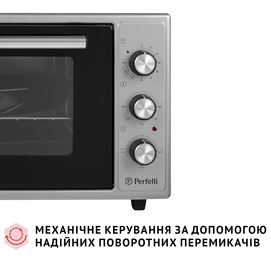 Електропіч Perfelli CLASSIC 48 GREY - зображення 3